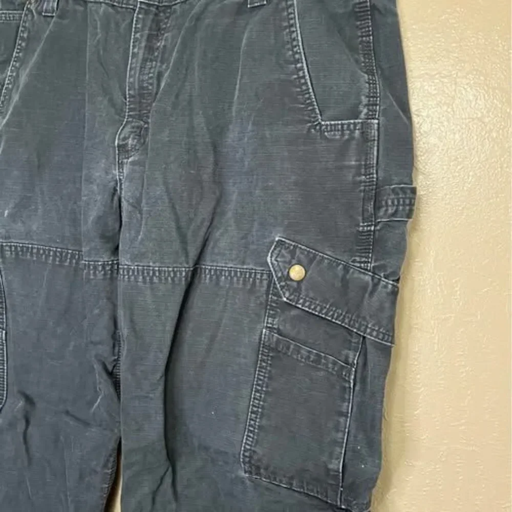 Carhartt Cargo Pants Men's 38x30 Black Relaxed Fit Double Knee B342 BLK Vintage
